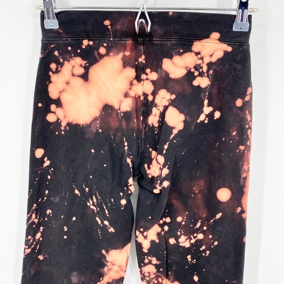 VS Yoga Bleach Tie Dye Black Stretch Leggings S - Picture 7 of 12